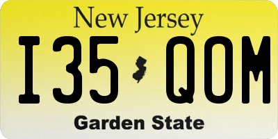NJ license plate I35QOM