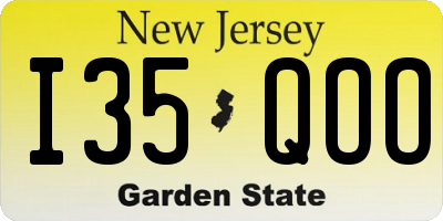 NJ license plate I35QOO