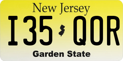 NJ license plate I35QOR