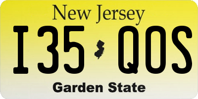 NJ license plate I35QOS
