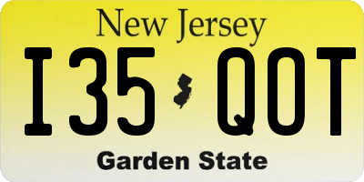 NJ license plate I35QOT