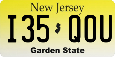 NJ license plate I35QOU
