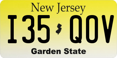 NJ license plate I35QOV