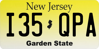 NJ license plate I35QPA