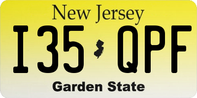 NJ license plate I35QPF