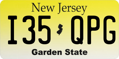 NJ license plate I35QPG