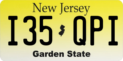 NJ license plate I35QPI