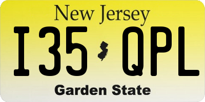 NJ license plate I35QPL