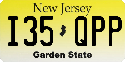 NJ license plate I35QPP