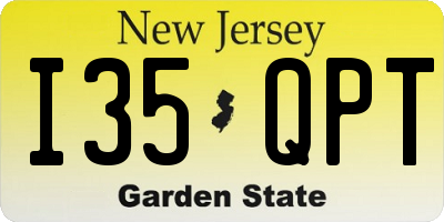 NJ license plate I35QPT