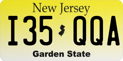 NJ license plate I35QQA