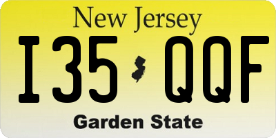 NJ license plate I35QQF