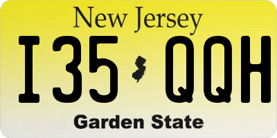 NJ license plate I35QQH