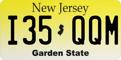 NJ license plate I35QQM