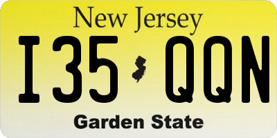 NJ license plate I35QQN
