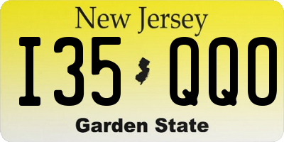 NJ license plate I35QQO