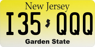 NJ license plate I35QQQ