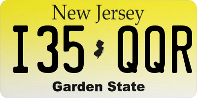 NJ license plate I35QQR