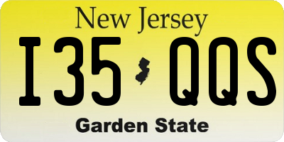 NJ license plate I35QQS