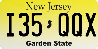 NJ license plate I35QQX
