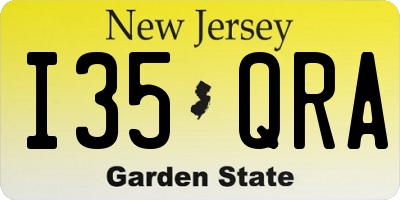 NJ license plate I35QRA