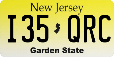 NJ license plate I35QRC