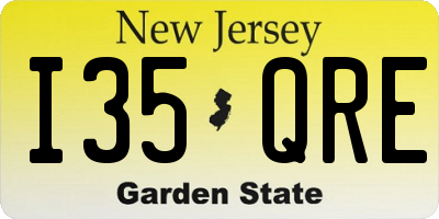 NJ license plate I35QRE