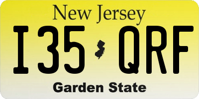 NJ license plate I35QRF