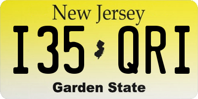 NJ license plate I35QRI