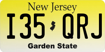 NJ license plate I35QRJ
