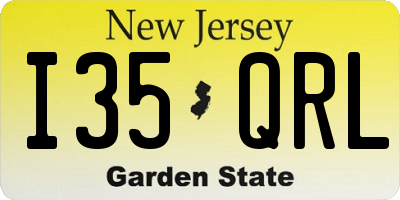 NJ license plate I35QRL