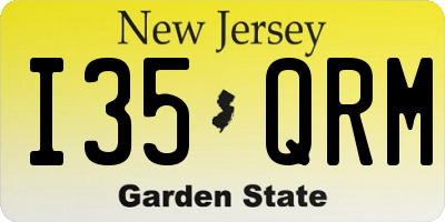 NJ license plate I35QRM