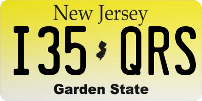 NJ license plate I35QRS
