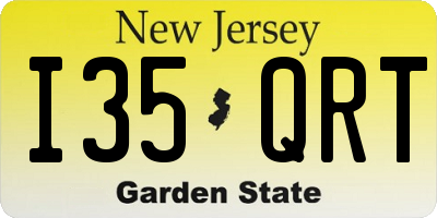 NJ license plate I35QRT