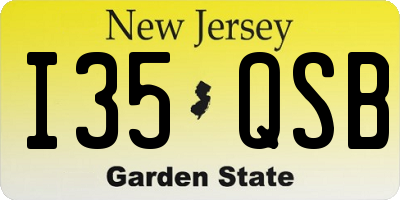 NJ license plate I35QSB