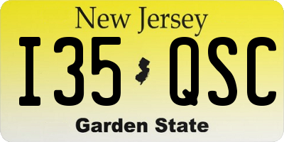 NJ license plate I35QSC