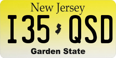 NJ license plate I35QSD