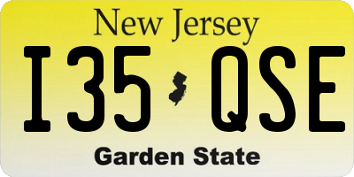 NJ license plate I35QSE