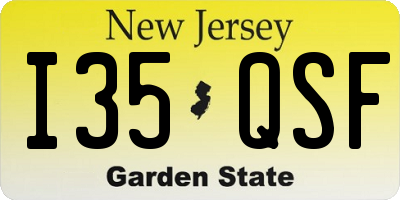 NJ license plate I35QSF