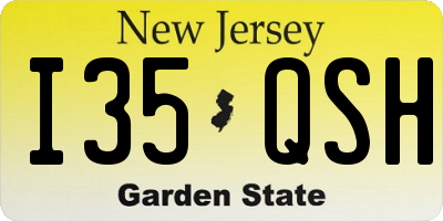 NJ license plate I35QSH