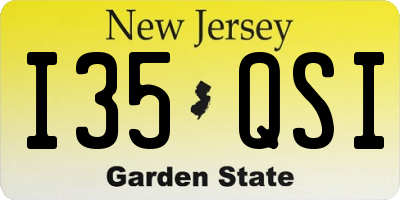 NJ license plate I35QSI