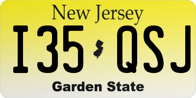 NJ license plate I35QSJ