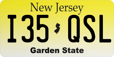 NJ license plate I35QSL
