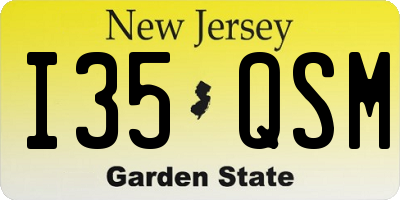 NJ license plate I35QSM