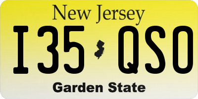 NJ license plate I35QSO