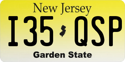 NJ license plate I35QSP