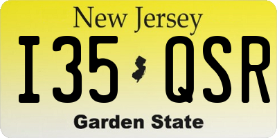 NJ license plate I35QSR