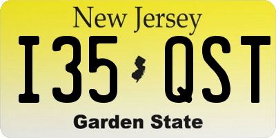 NJ license plate I35QST