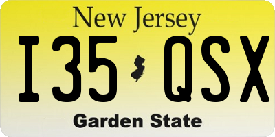 NJ license plate I35QSX