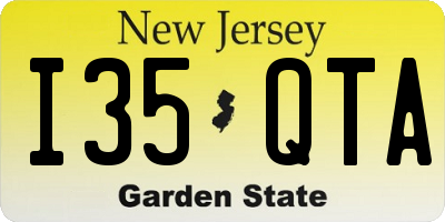 NJ license plate I35QTA